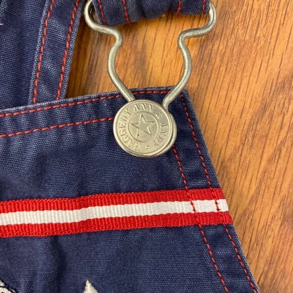 Vintage Raggedy Ann & Andy Navy Shortall Bibs Size 3T - Picture 3 of 4